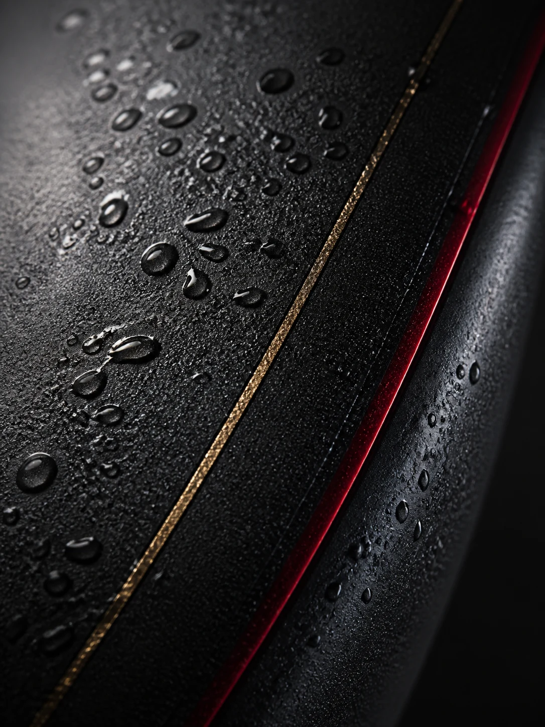 Macro study of condensation on matte-black coated aluminium