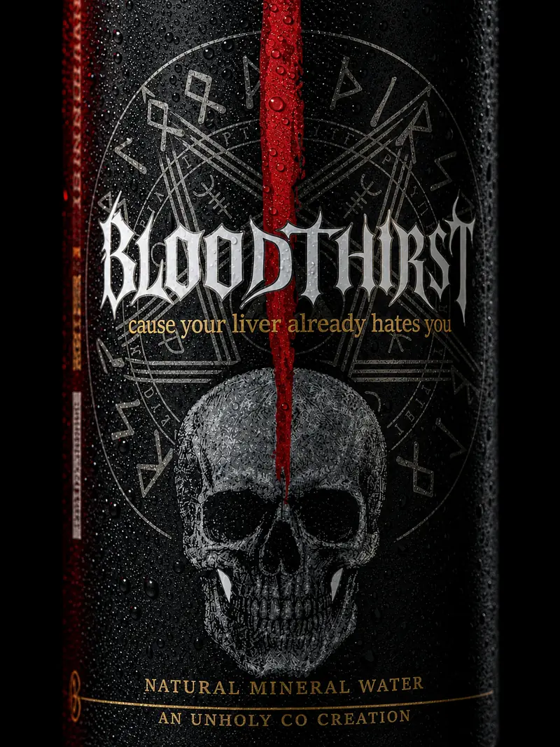 THE MARK — blackletter under hard flash.